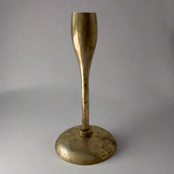 minimalist MCM vintage brass candle holders