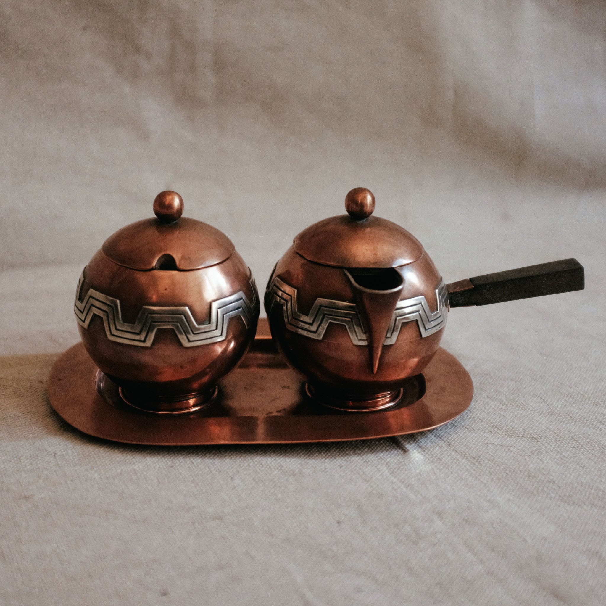 Coffee Service by Ana Maria Nunez De Brilanti for Plateria Victoria, Mexico 1940s