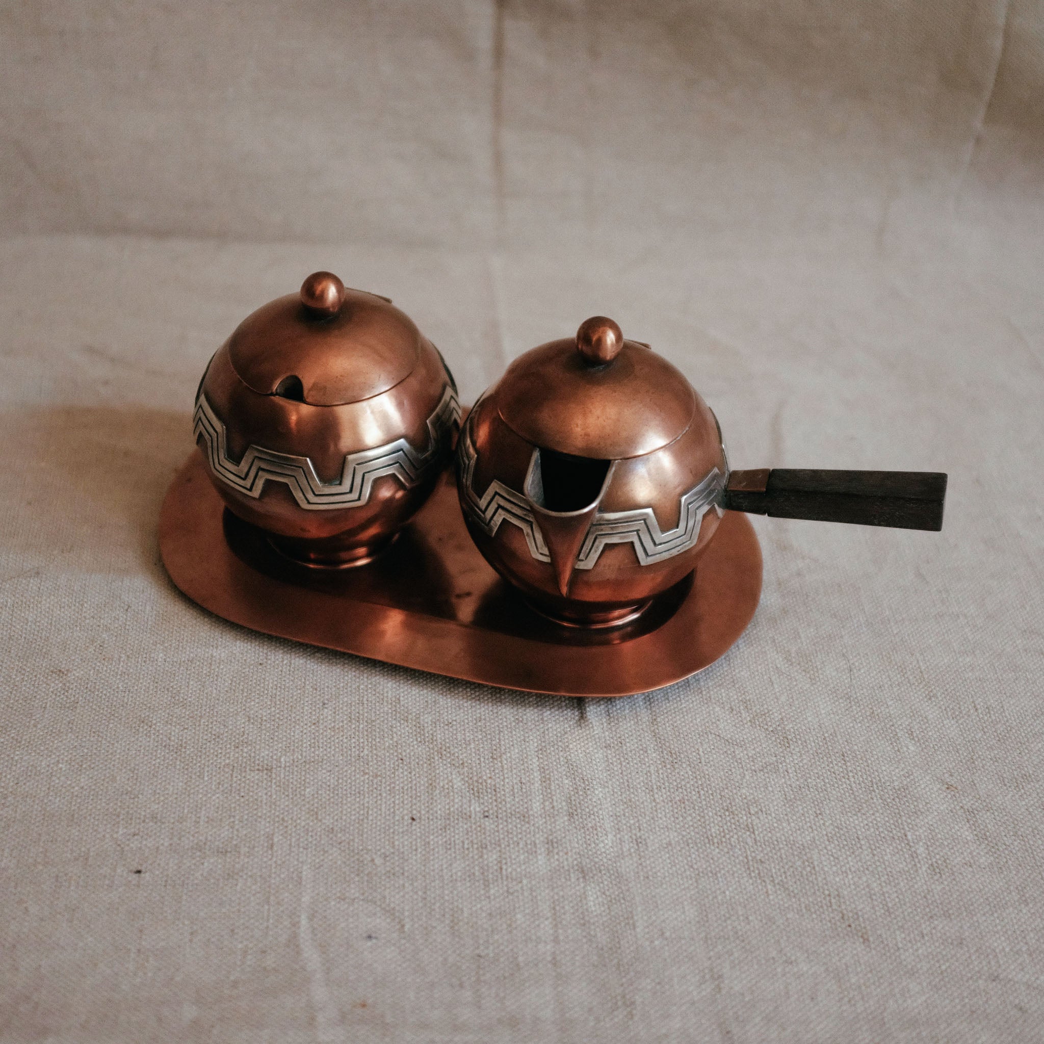 Coffee Service by Ana Maria Nunez De Brilanti for Plateria Victoria, Mexico 1940s