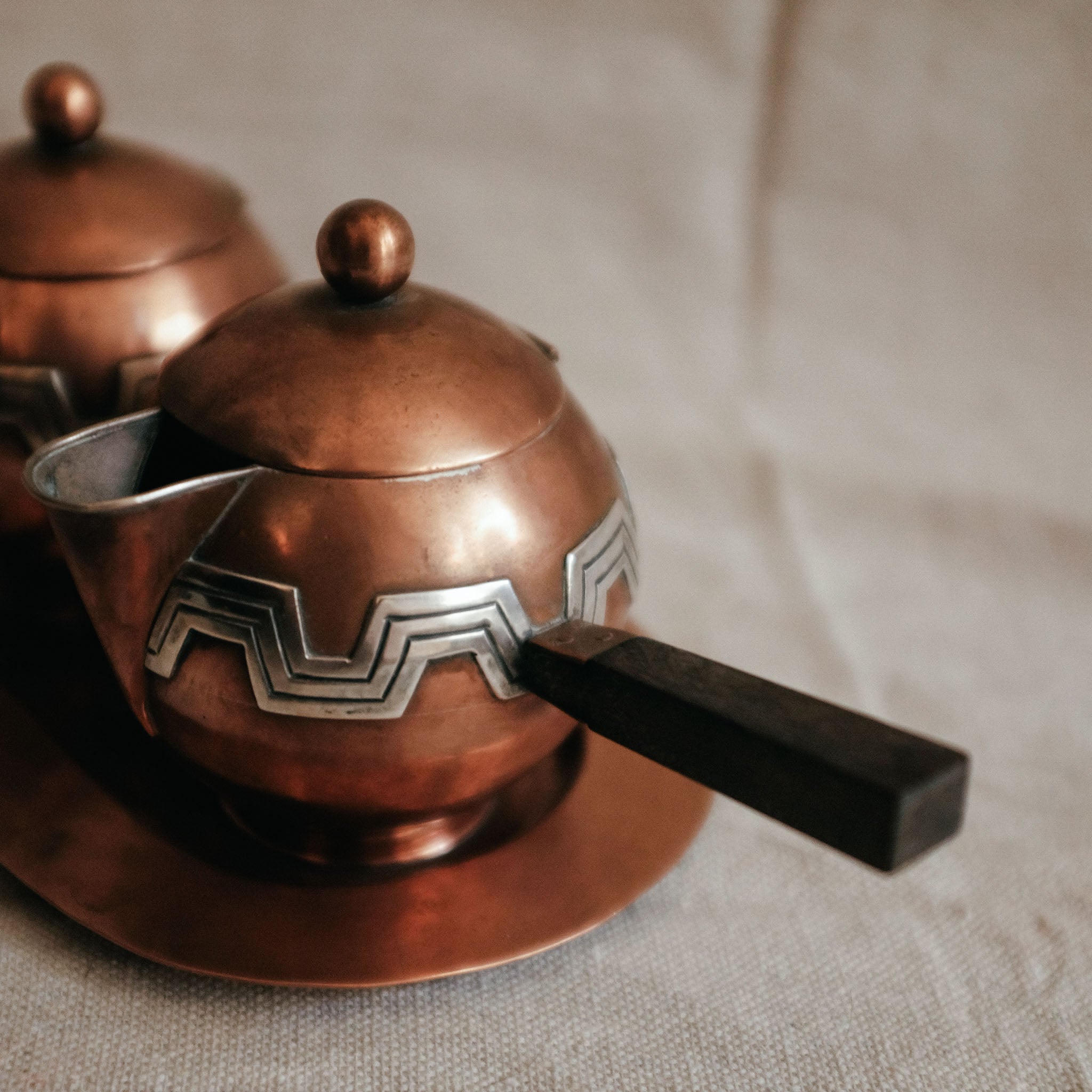 Coffee Service by Ana Maria Nunez De Brilanti for Plateria Victoria, Mexico 1940s