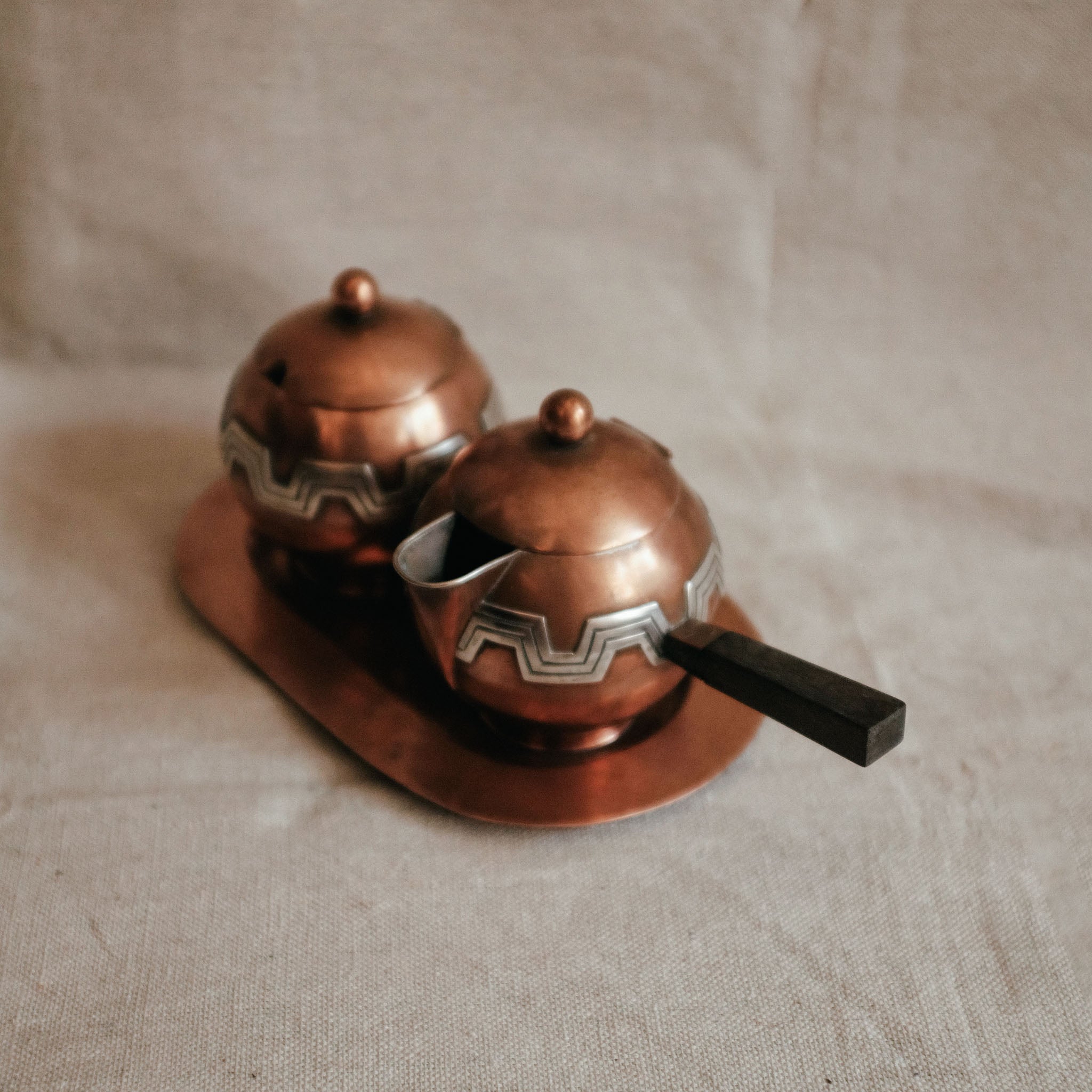 Coffee Service by Ana Maria Nunez De Brilanti for Plateria Victoria, Mexico 1940s